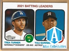 2022 Topps Heritage #67 2021 Batting Leaders Trea Turner / Yuli Gurriel